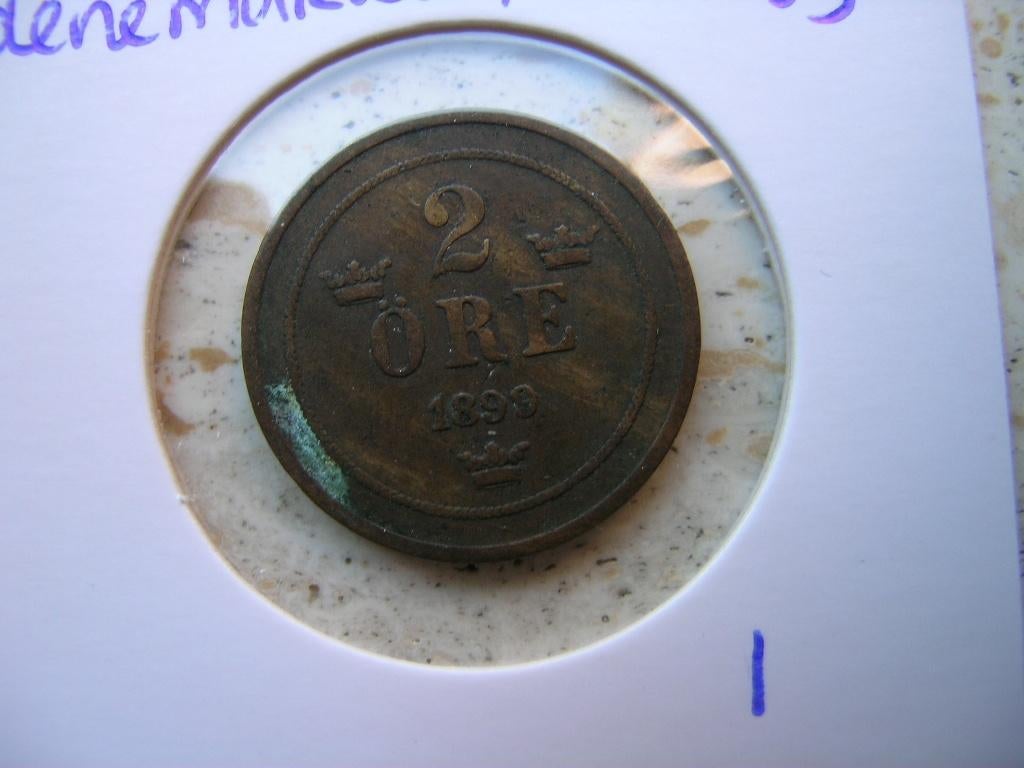 2 Ore 1899 Denemarken, Ophalen of Verzenden, Overige landen, Losse munt