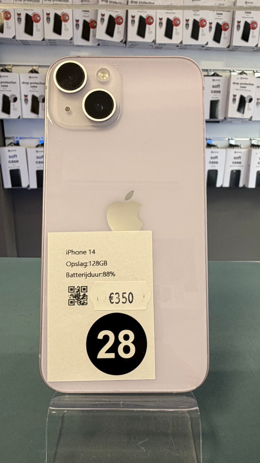 iPhone 14 Paars 128GB (28), Telecommunicatie, Mobiele telefoons | Apple iPhone, Apple, Paars, 88 %, Ophalen of Verzenden