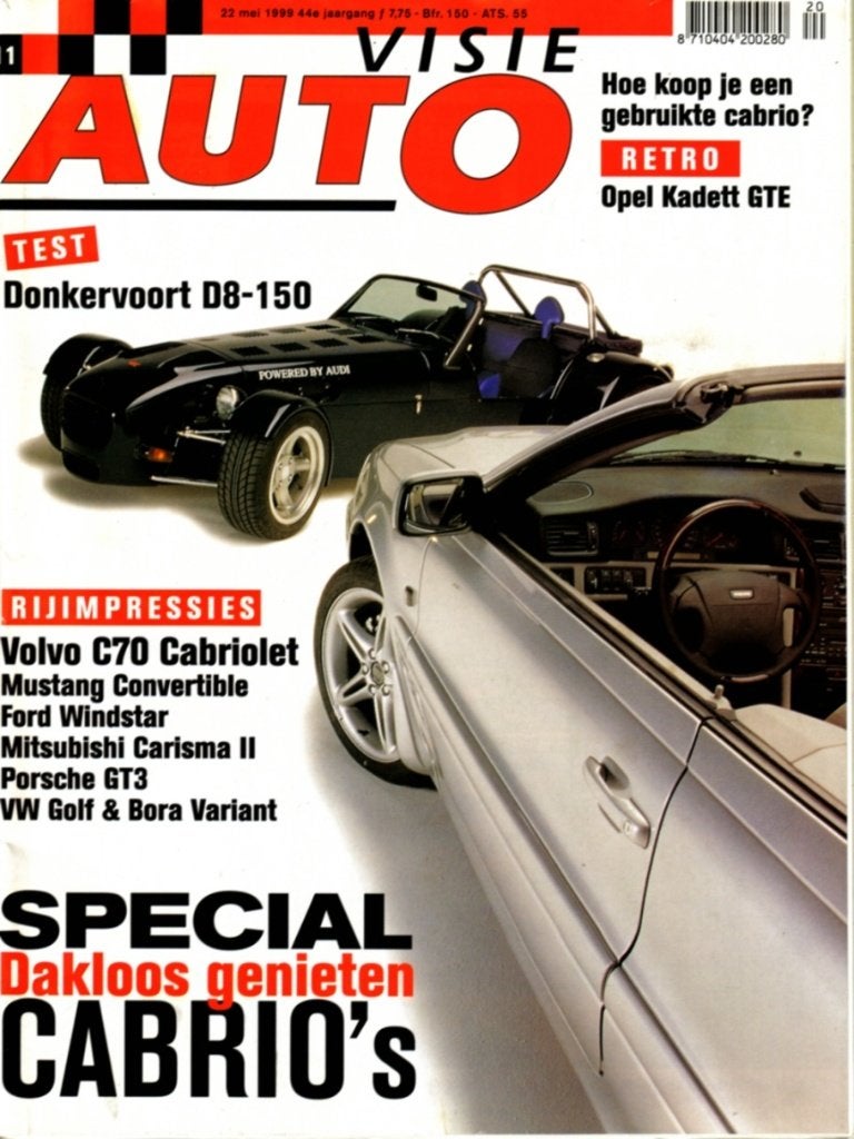 Autovisie test Donkervoort D8-150 Mei 1999, Ophalen of Verzenden, Gelezen, Overige merken