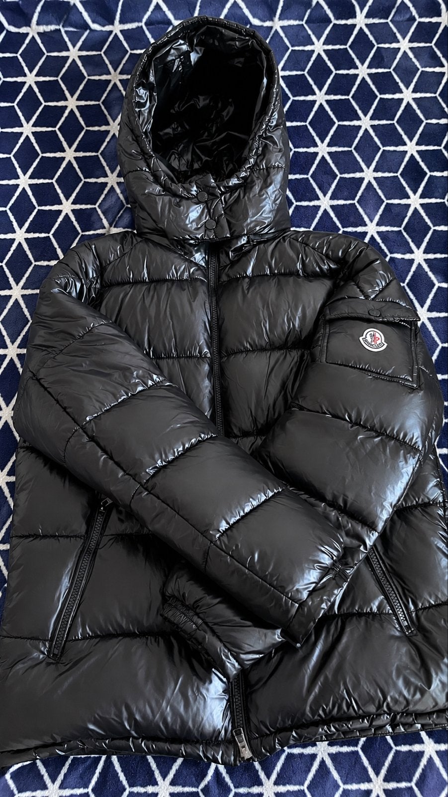 Moncler Maya, Kleding | Heren, Jassen | Winter, Ophalen of Verzenden, Zo goed als nieuw, Maat 48/50 (M), Zwart