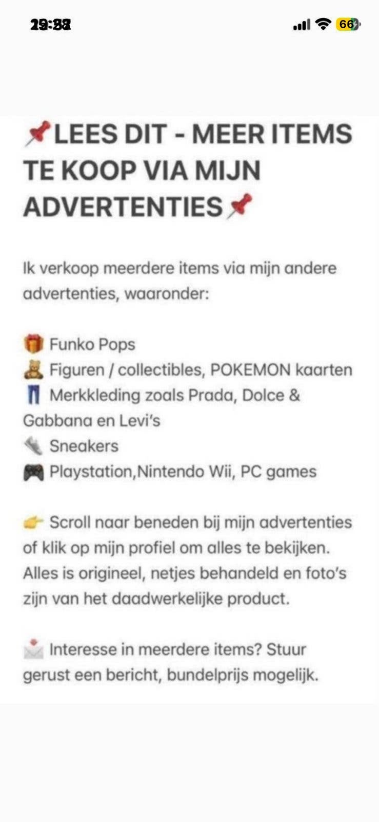 ‼️LEES DIT - MEER ITEMS TE KOOP VIA MIJN ADVERTENTIES, Verzenden