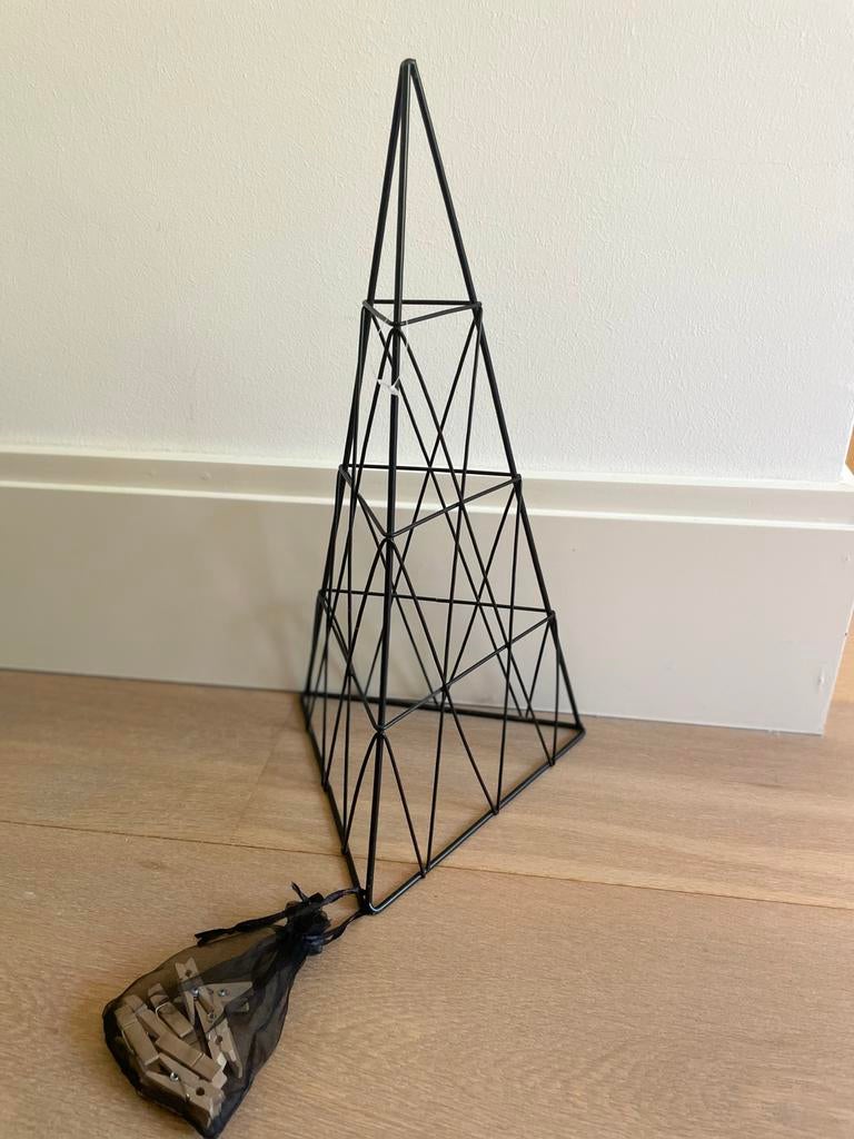 fotorek/kaartenhouder met knijpers 40cm, Zwart, Ophalen of Verzenden, Zo goed als nieuw, Metaal