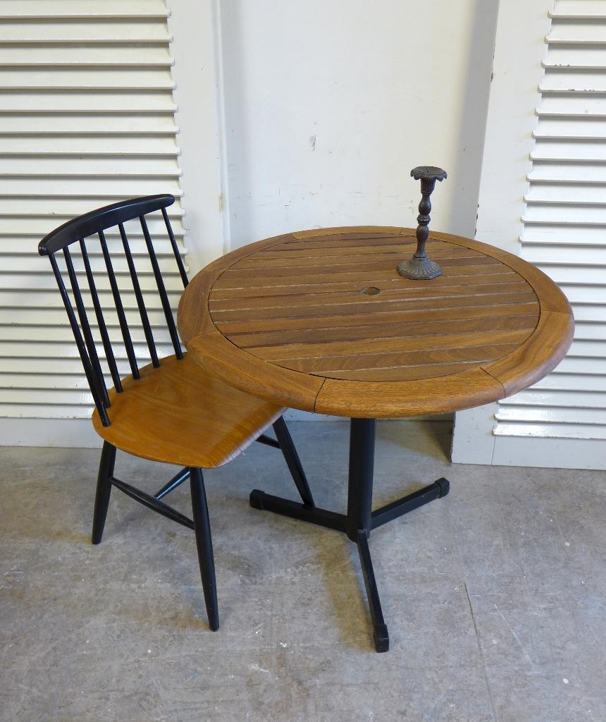 Mooi rond teakhouten tuintafeltje terrastafeltje, Tuin en Terras, Tuintafels, Gebruikt, Rond, Teakhout, Ophalen