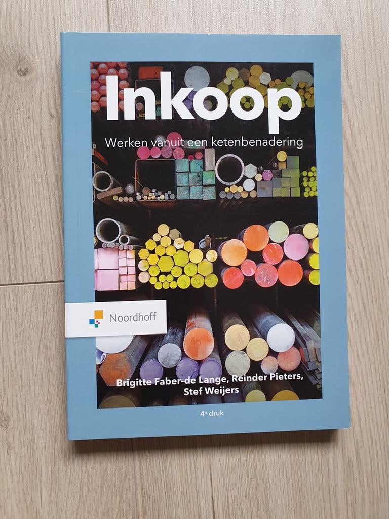Studieboek Inkoop - Werken vanuit een ketenbenadering, Boeken, Zo goed als nieuw, Gamma, Brigitte Faber-de Lange, Reinder Pieters, Stef Weijers