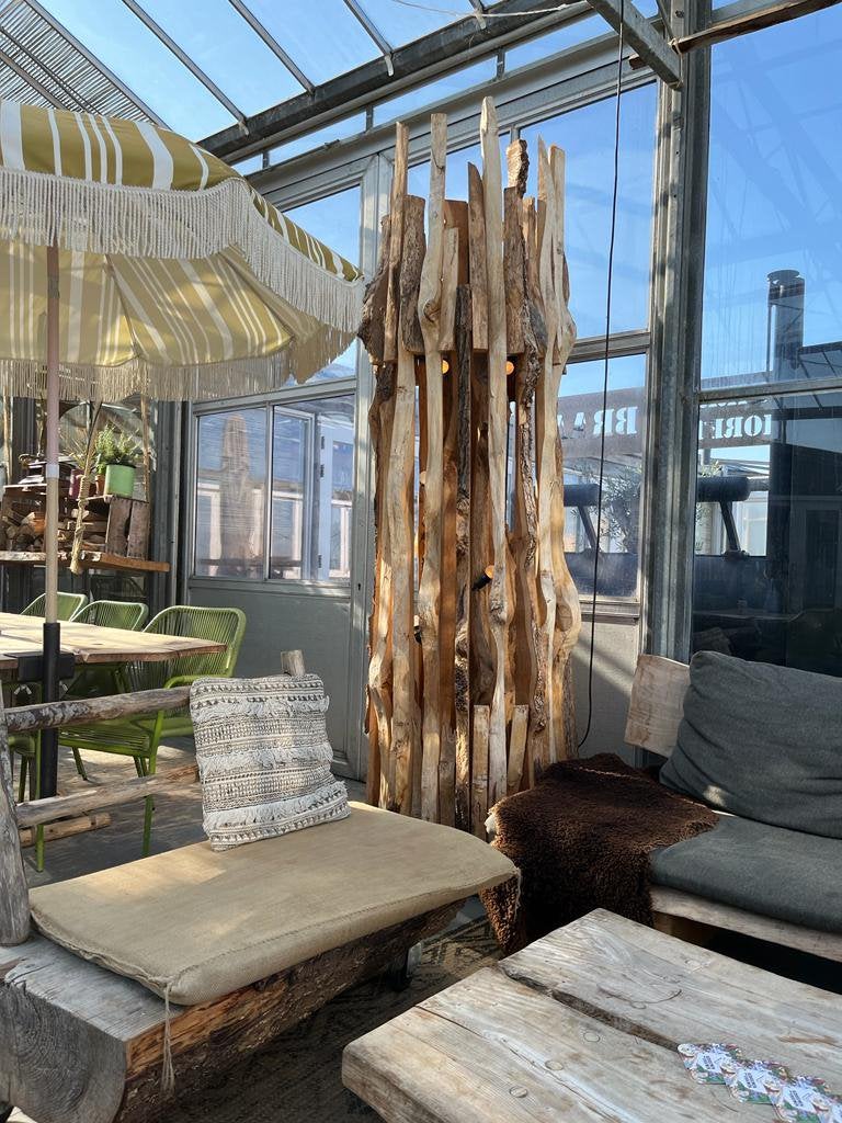 Eiken boom lamp, Ophalen, Zo goed als nieuw, Hout, 200 cm of meer