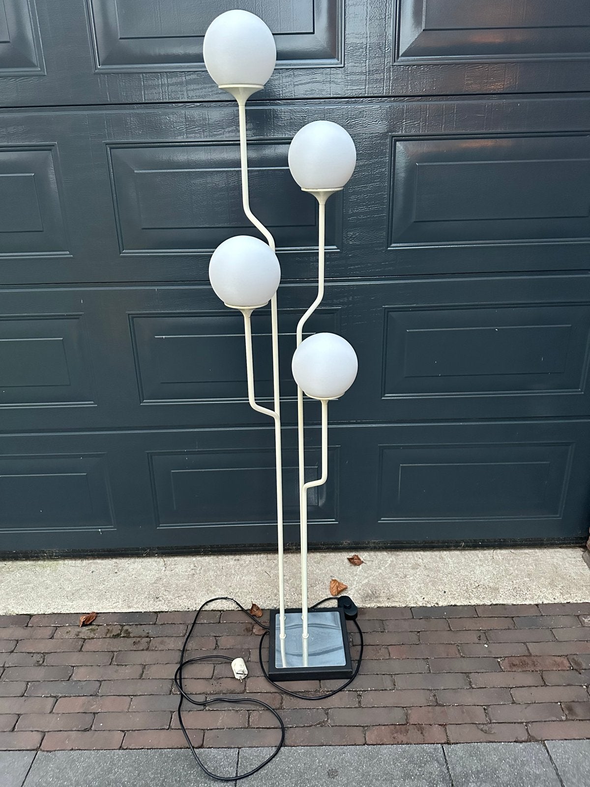 Vintage Goffredo Reggiani vloerlamp met 4 bollen, Ophalen, Gebruikt, Italian design, E14 (klein)