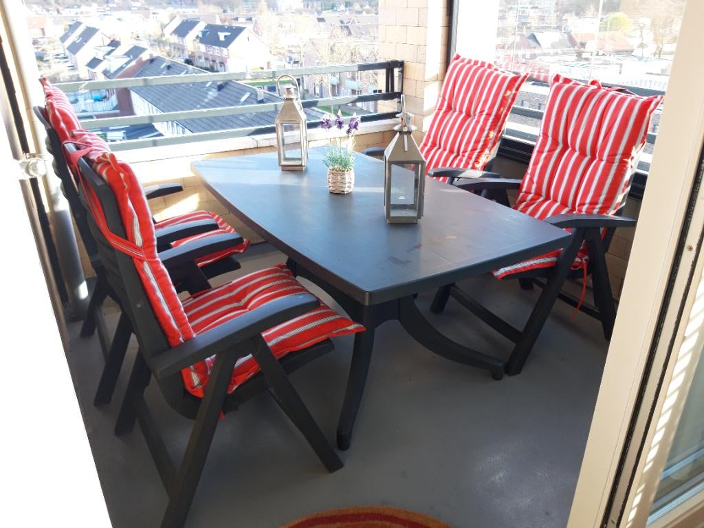 Tuinstel, Tuin en Terras, Tuinsets en Loungesets, Ophalen, 4 zitplaatsen, Kunststof, Gebruikt