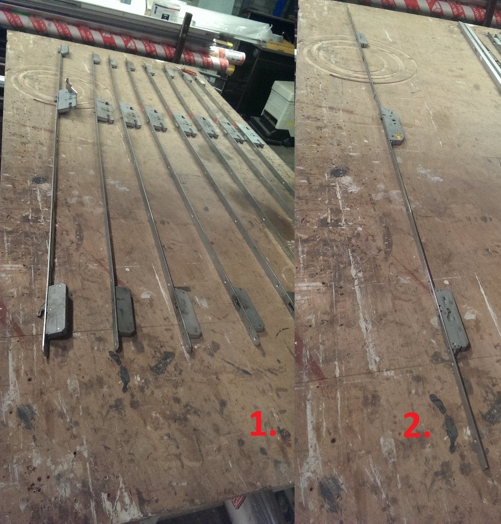 Cilinder driepuntsslot twee formaten, Ophalen, 150 tot 200 cm, Hout, 200 cm of meer