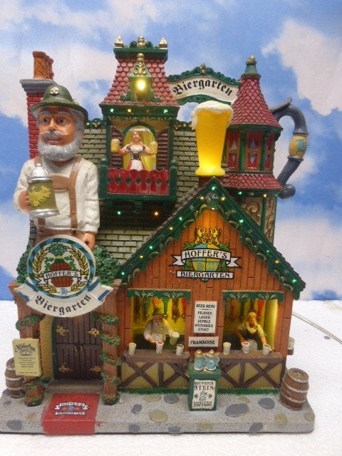lemax facade Hoffer's Biergarten kerstdorp kersthuisjes cafe, Diversen, Ophalen of Verzenden, Zo goed als nieuw