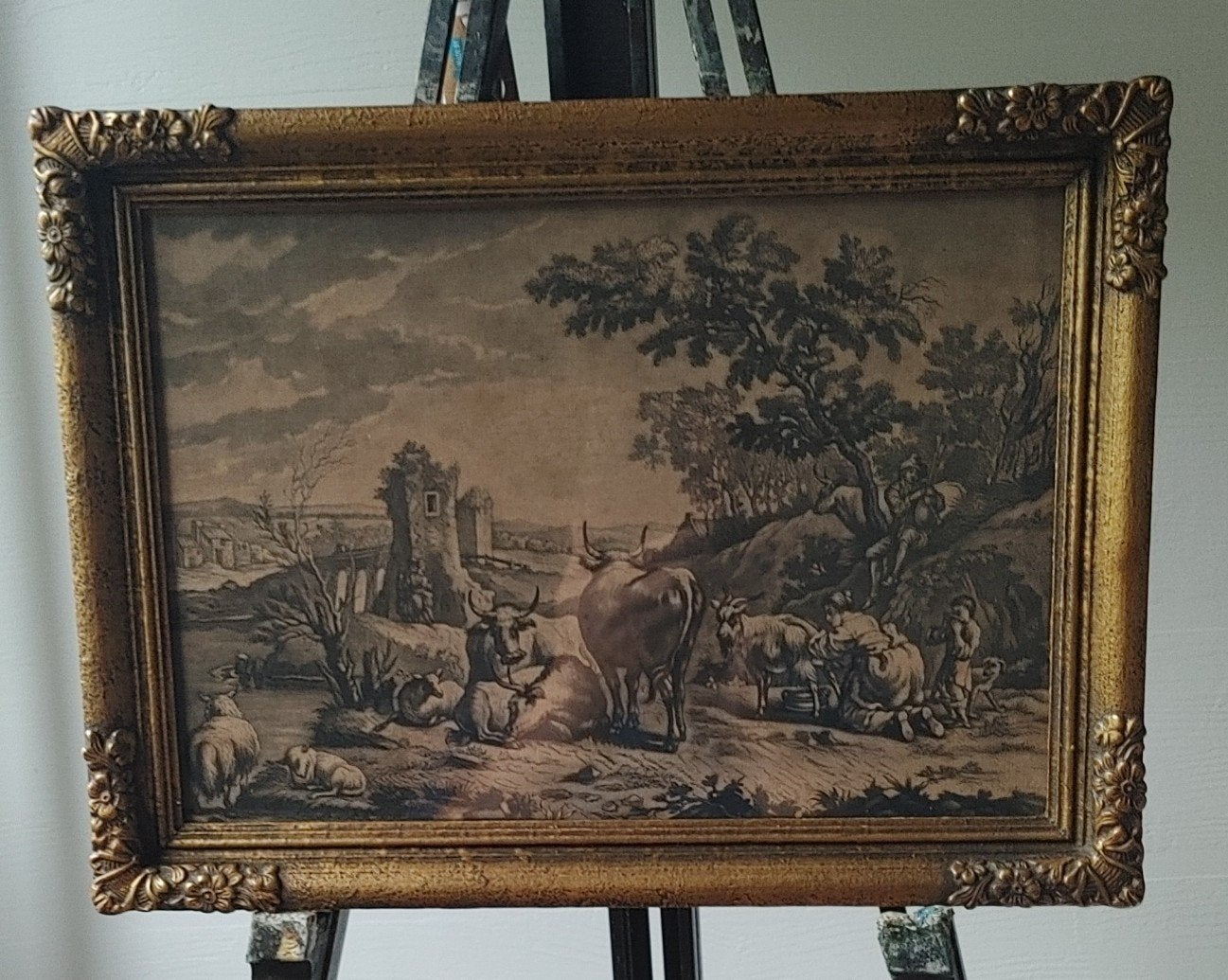 Uniek schilderij Nicolas Berghem-(1622-1683)., Ophalen of Verzenden