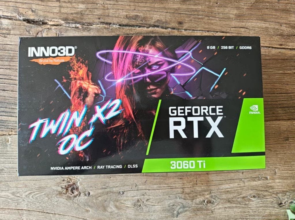 Inno3D GeForce RTX 3060 Ti Twin X2 OC – 8GB GDDR6, GDDR6, PCI-Express 4, Ophalen of Verzenden, Zo goed als nieuw