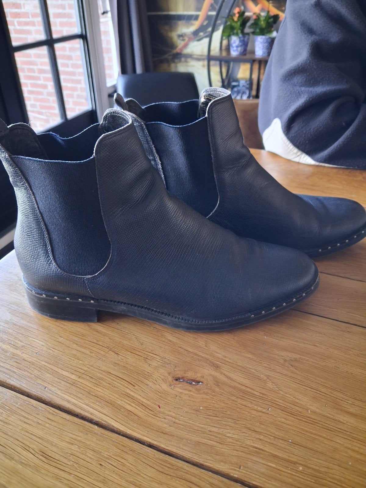 Manfield Enkellaarzen Maat 38 - blauwe, Blauw, Lage of Enkellaarzen, Ophalen of Verzenden, Manfield