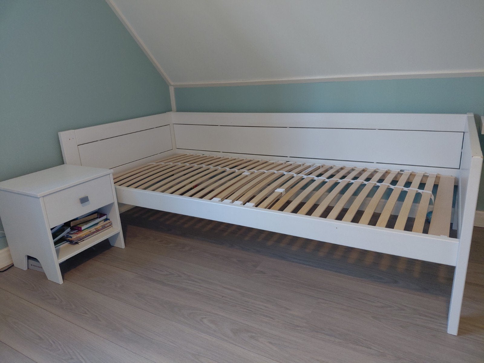 Eenpersoonsbed/halfhoogslaper van Lifetime, Ophalen, 90 cm, Eenpersoons, Wit