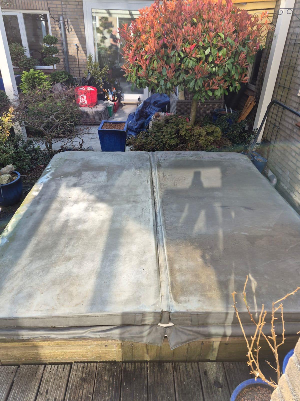 Jacuzzi voor 6 personen, Tuin en Terras, Zwembaden, Gebruikt, Vierkant, Ophalen of Verzenden, Inbouwzwembad