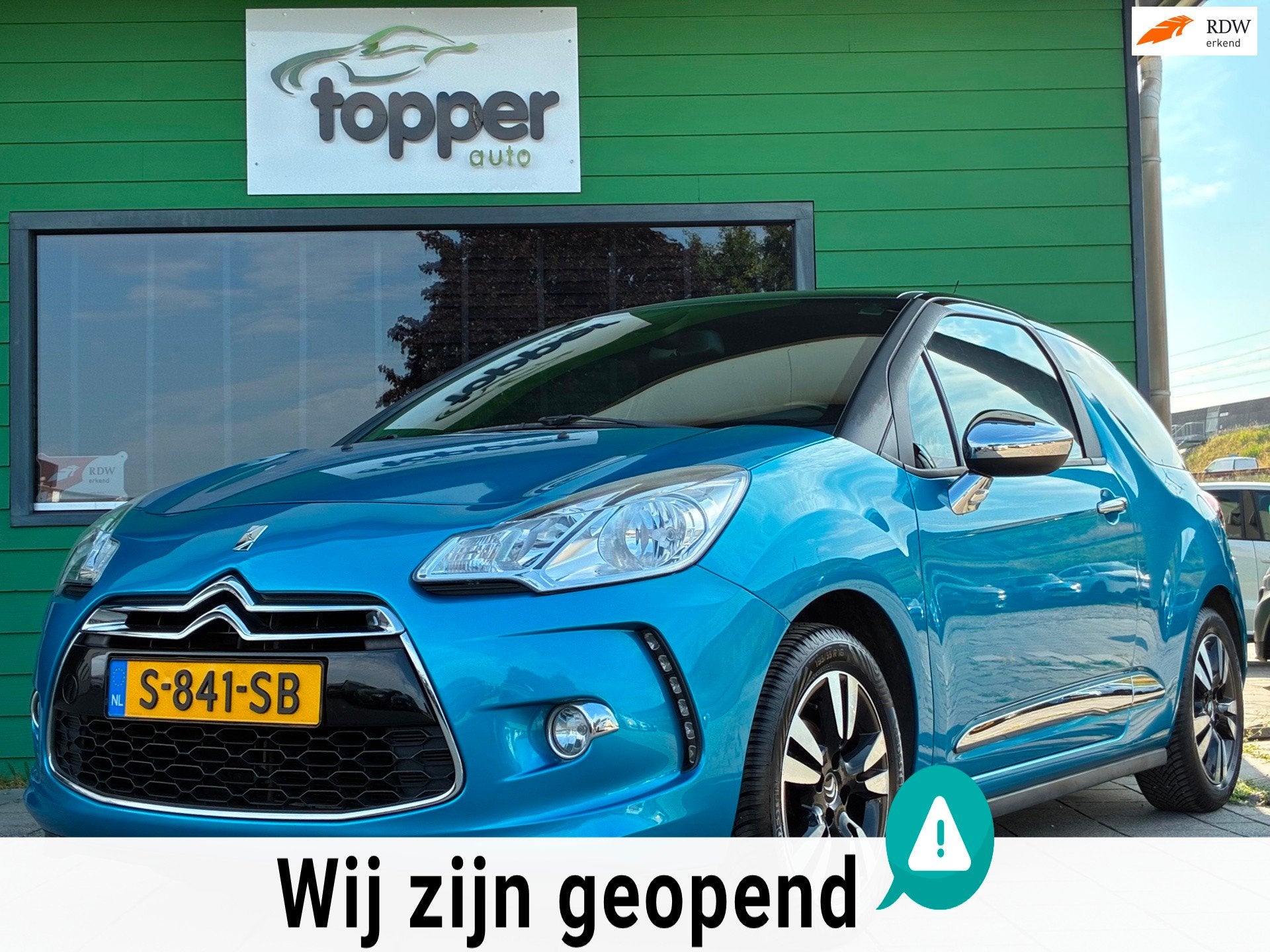 Citroen DS3 1.4 Chic|1e Eigenaar|CruiseControl|Climatronic|L, Voorwielaandrijving, Euro 5, Parkeersensor, Blauw