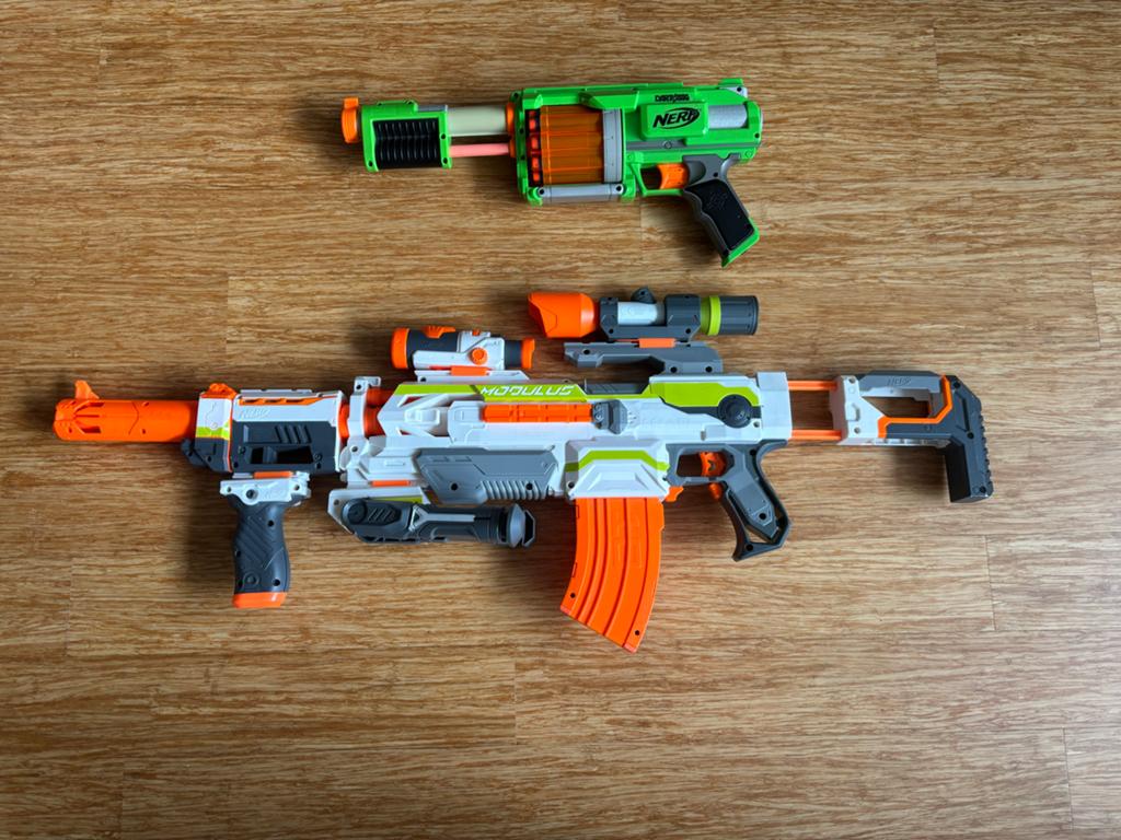 Nerf Modulus en Nerf Dart Tag Blaster Set, Ophalen, Gebruikt, Jongen of Meisje