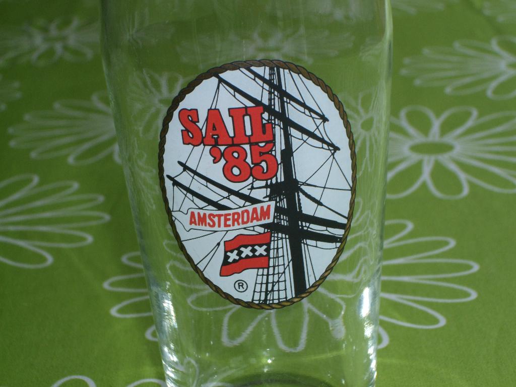 Sail 1985 Amsterdam - bierglas, Ophalen of Verzenden, Zo goed als nieuw
