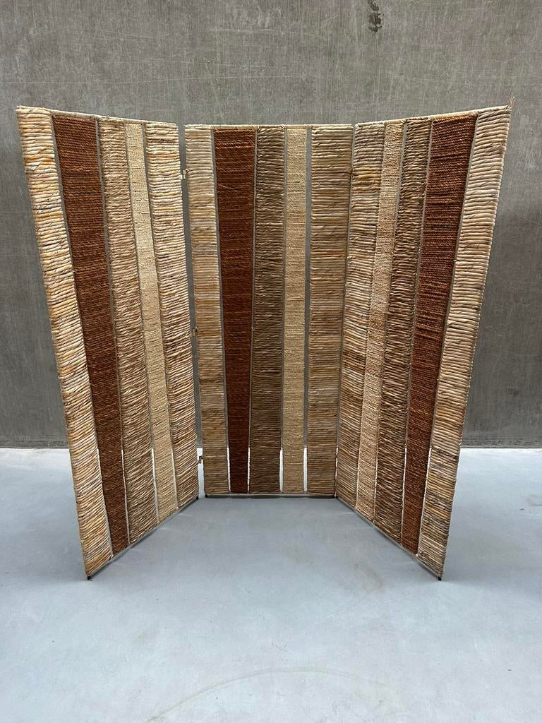 Vintage kamerscherm / roomdivider biezen, Ophalen, Gebruikt, X, X