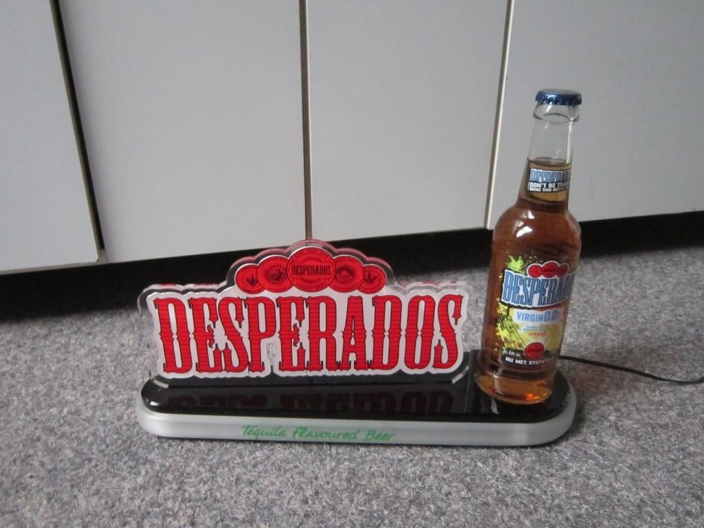 DESPERADOS BIER LED LICHTRECLAME, Verzamelen, Biermerken, Ophalen, Zo goed als nieuw, Overige typen, Overige merken