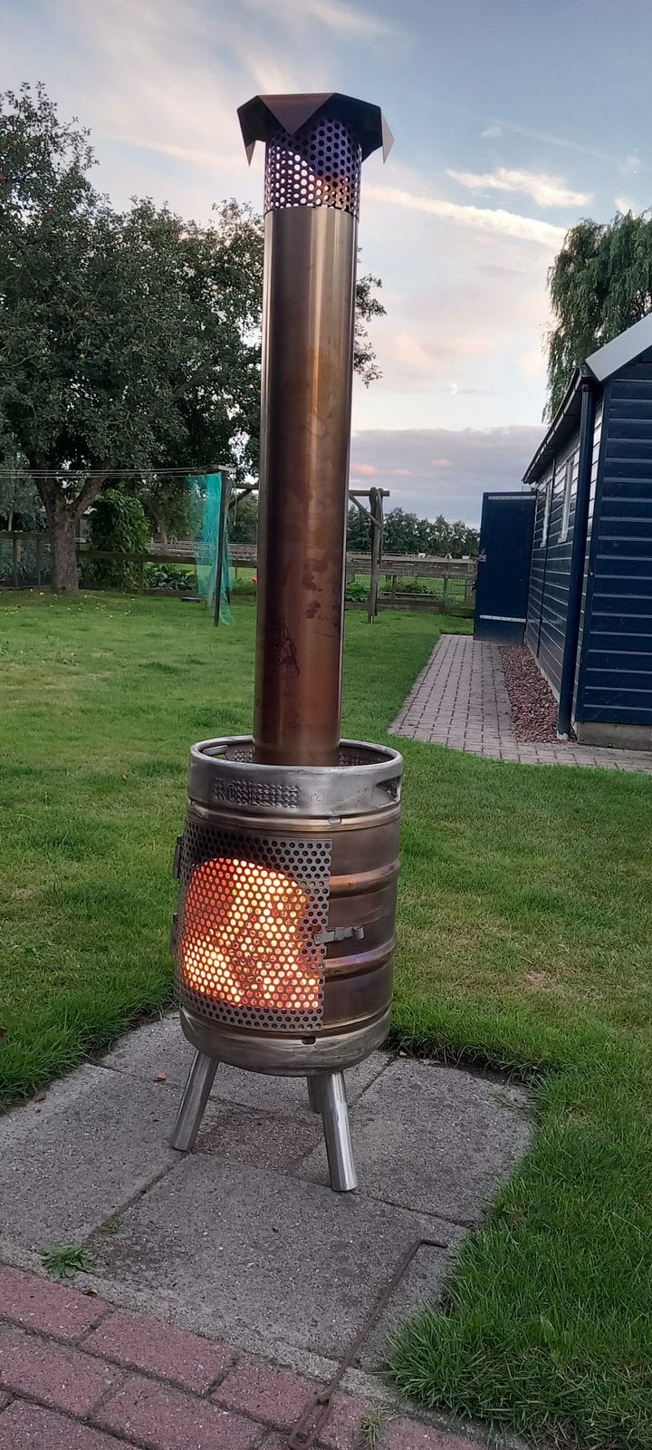 Bierfust tuinkachel tuinhaard terrashaard rvs terraskachel, Ophalen of Verzenden, Nieuw