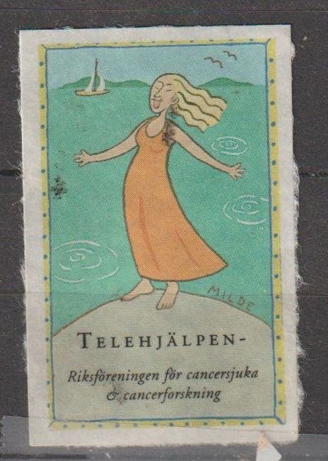 Zweden cinderella vereniging hulp voor kankerpatiënten, Ophalen of Verzenden, Zweden, Gestempeld