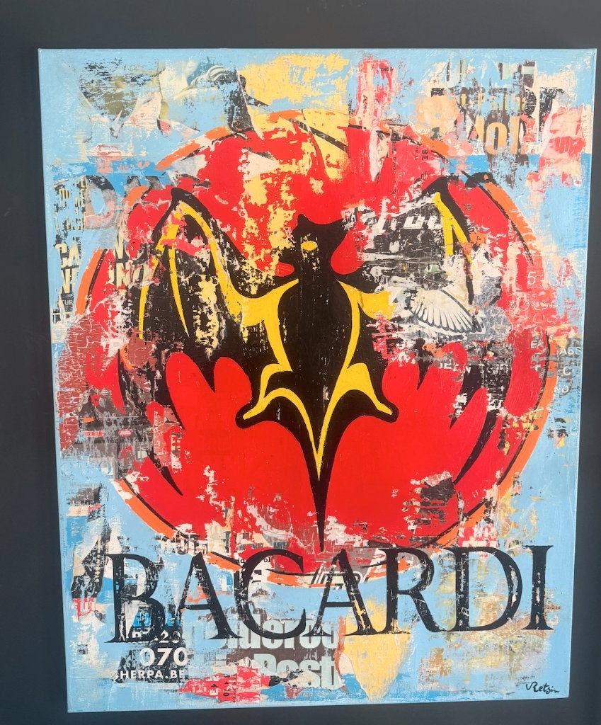 Bacardi - Gilbert Retsin, Antiek en Kunst, Ophalen, Ophangklaar, Overig onderwerp, Gemengde techniek