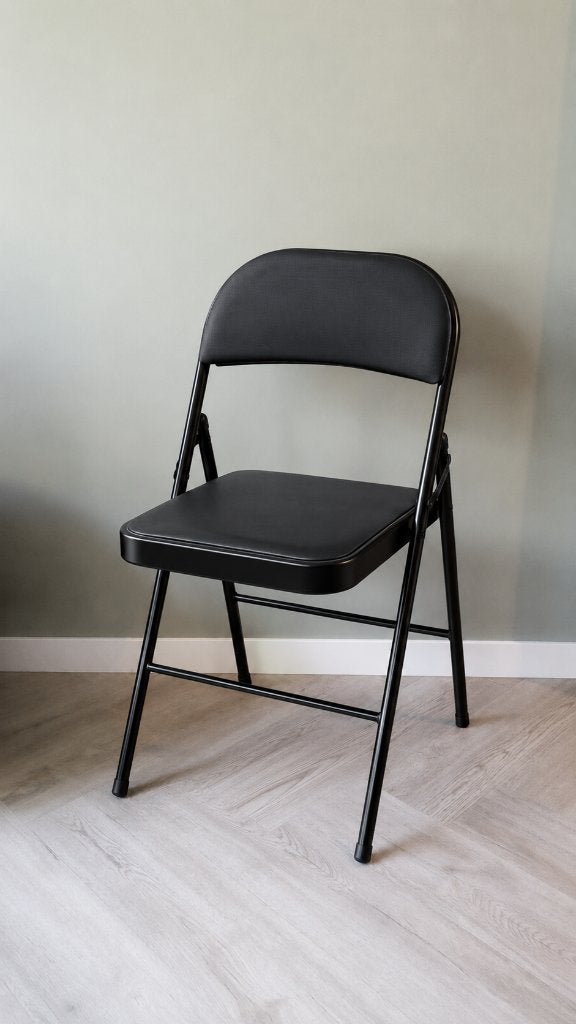 zwarte klapstoelen met bekleding, Verzenden, Zwart, Vijf, Zes of meer stoelen