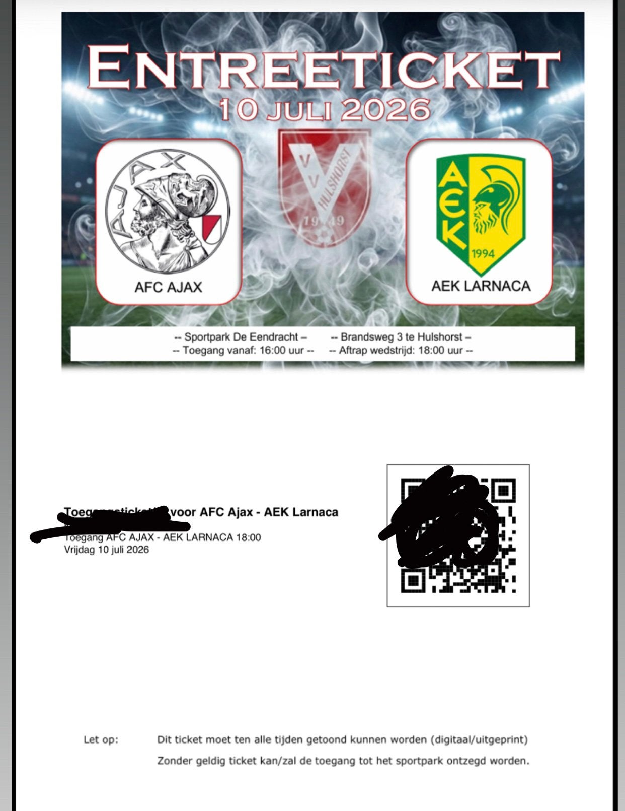 2 kaarten Ajax - AEK Larnaca, Tickets en Kaartjes, Sport | Voetbal
