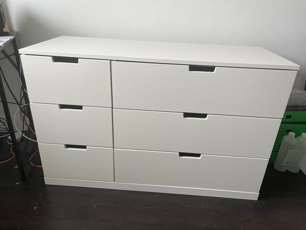 IKEA NORDLI ladekast met 6 lades – wit – 120x76 cm – €140, Huis en Inrichting, Kasten | Ladekasten, Ophalen, Gebruikt, 100 tot 150 cm