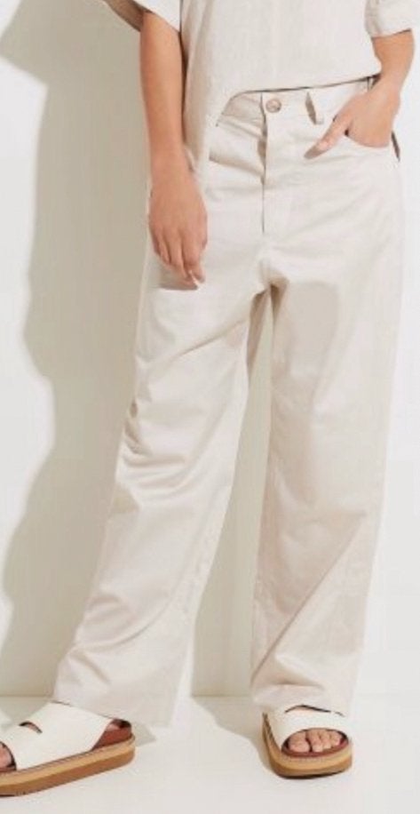 Sofie D'Hoore Katoenen Broek - Maat 38, Maat 38/40 (M), Verzenden, Beige, Zo goed als nieuw
