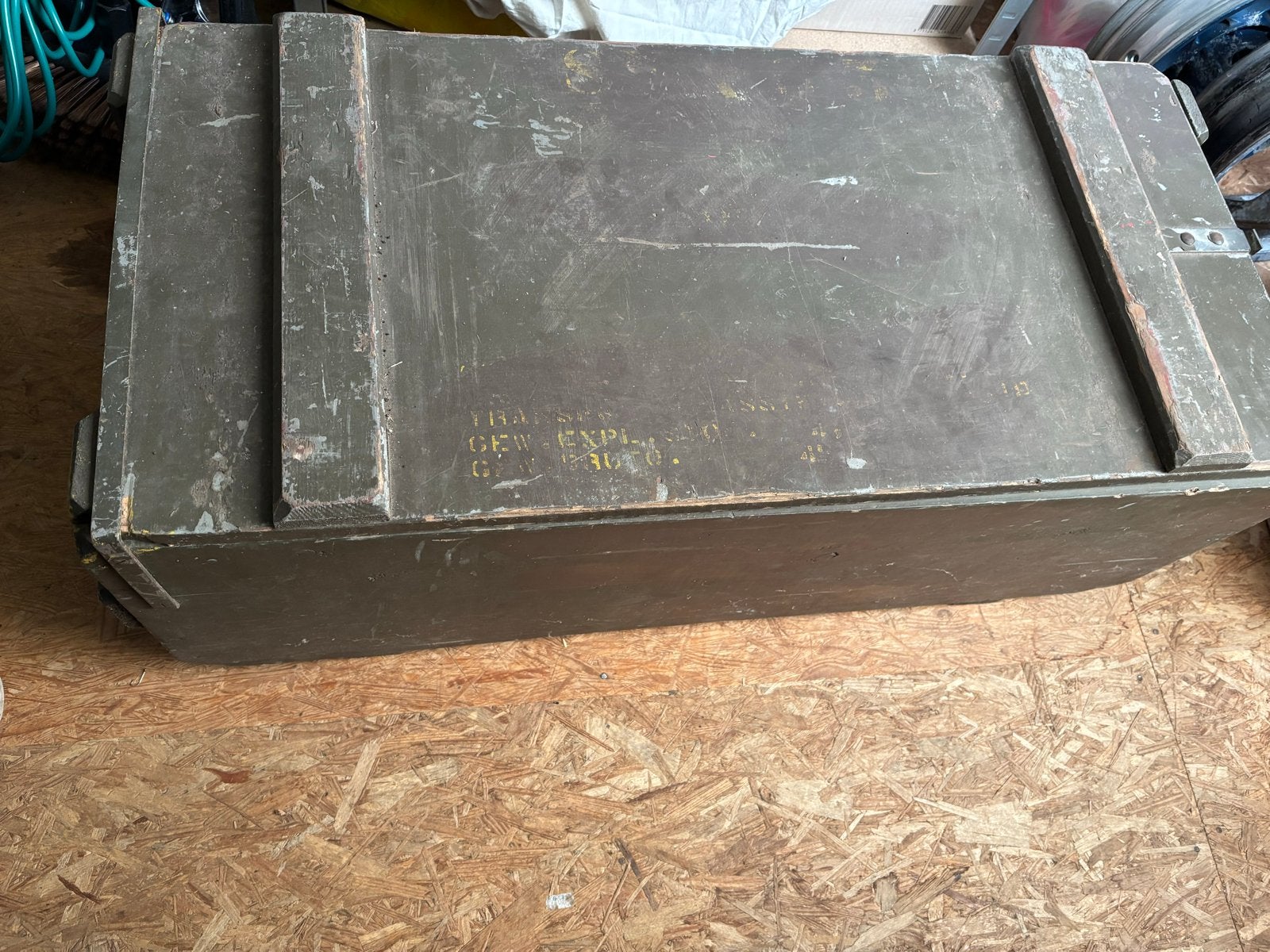Robuuste Legerkist - 95x45x35 cm (zijopening), Ophalen, Minder dan 50 cm, Gebruikt, 50 tot 100 cm