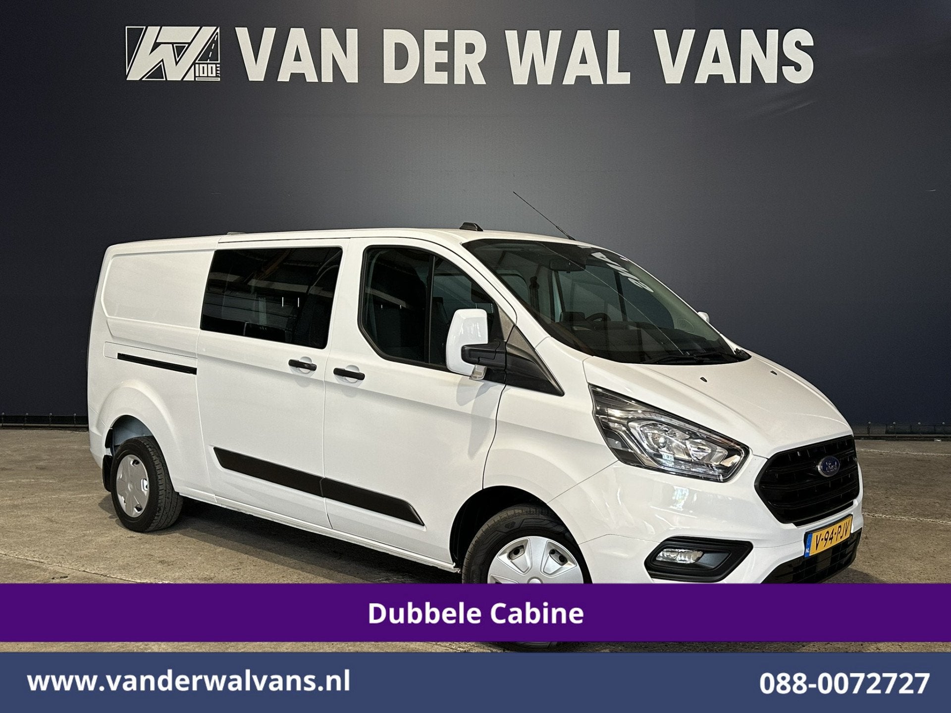 Ford Transit Custom 2.0 TDCI 130pk L2H1 Dubbele Cabine Euro6, Auto's, Bestelauto's, Voorwielaandrijving, 2800 kg, Wit, Bedrijf
