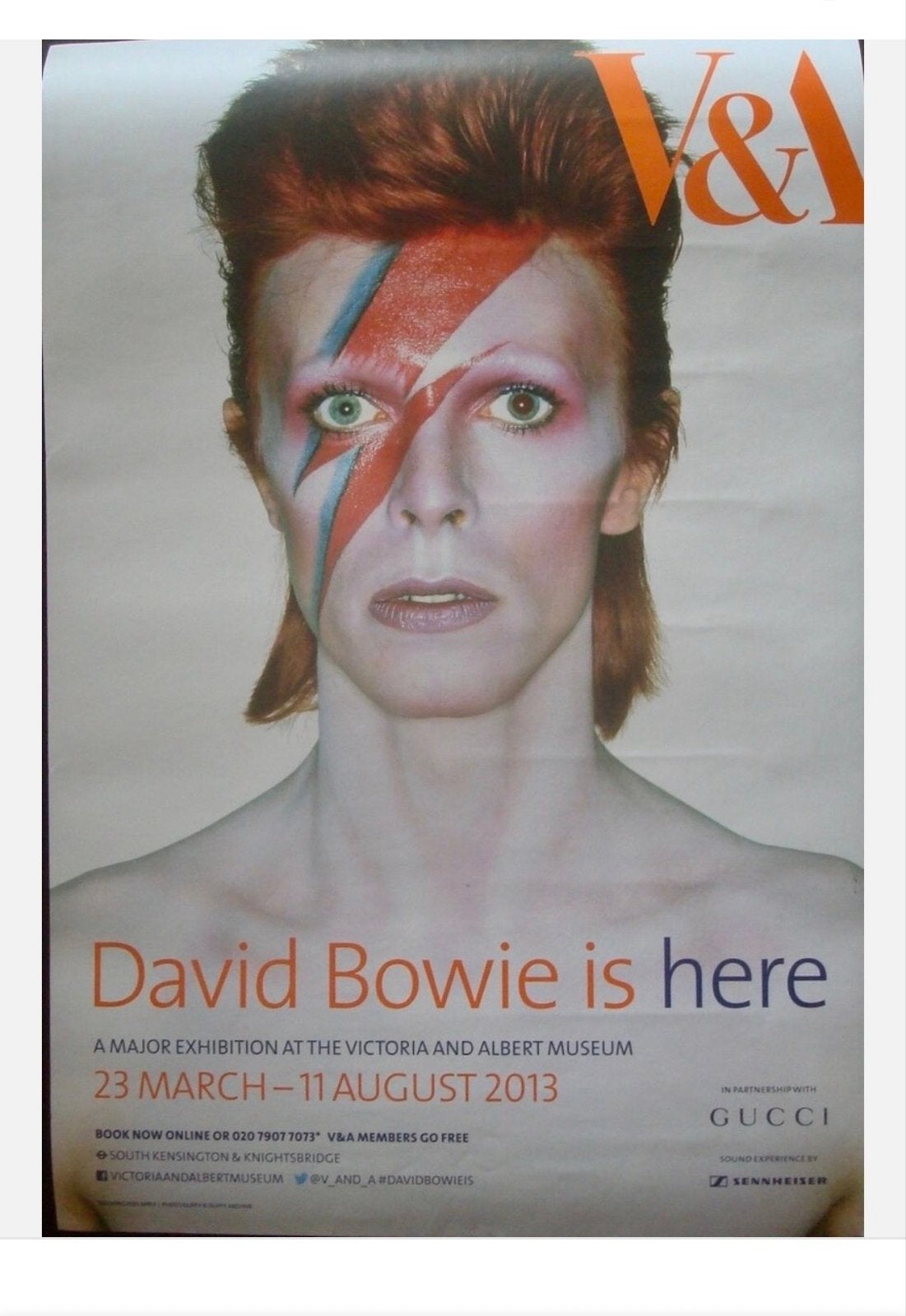 David Bowie IS tentoonstellingsposter V&A 2013, Rechthoekig Staand, Deurposter of groter, Nieuw, Ophalen of Verzenden