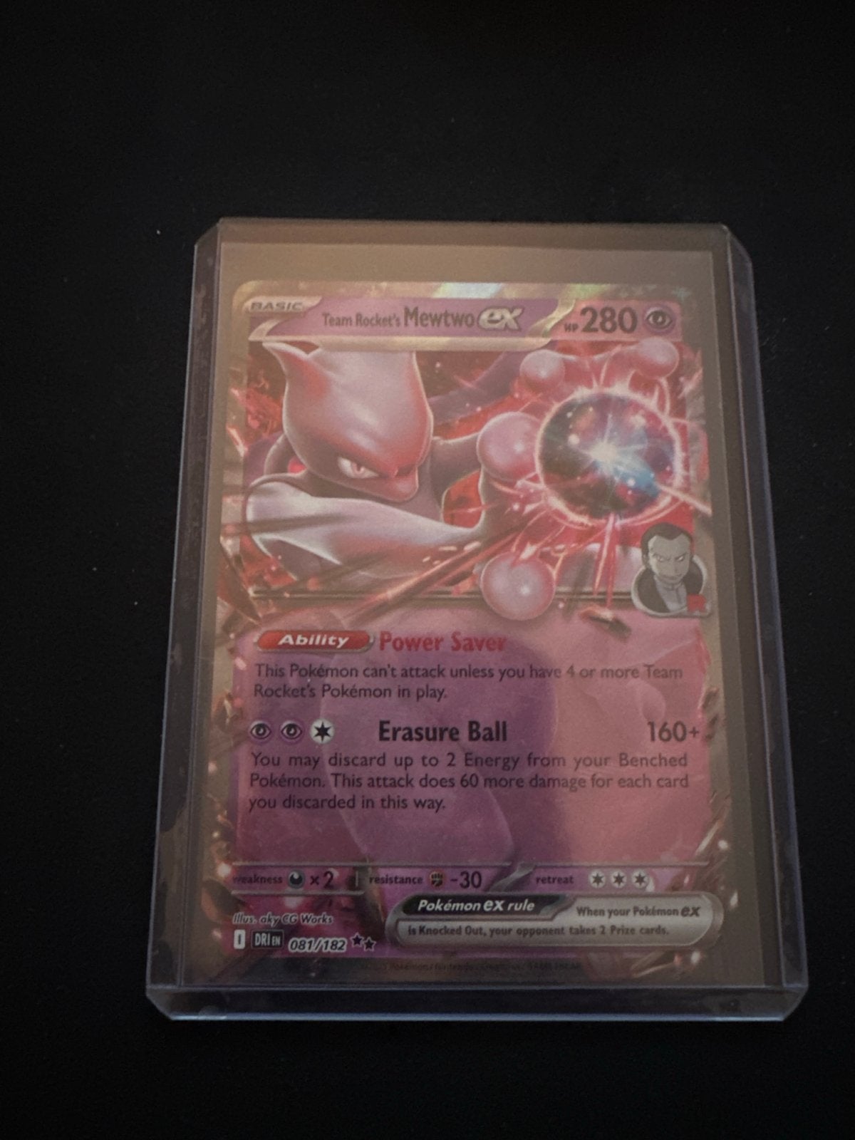 Team Rocket's Mewtwo EX, Ophalen of Verzenden, Zo goed als nieuw, Losse kaart
