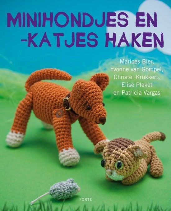 Christel Krukkert e.a. - Minihondjes en -katjes haken, Breien en Haken, Christel Krukkert e.a., Ophalen of Verzenden, Zo goed als nieuw