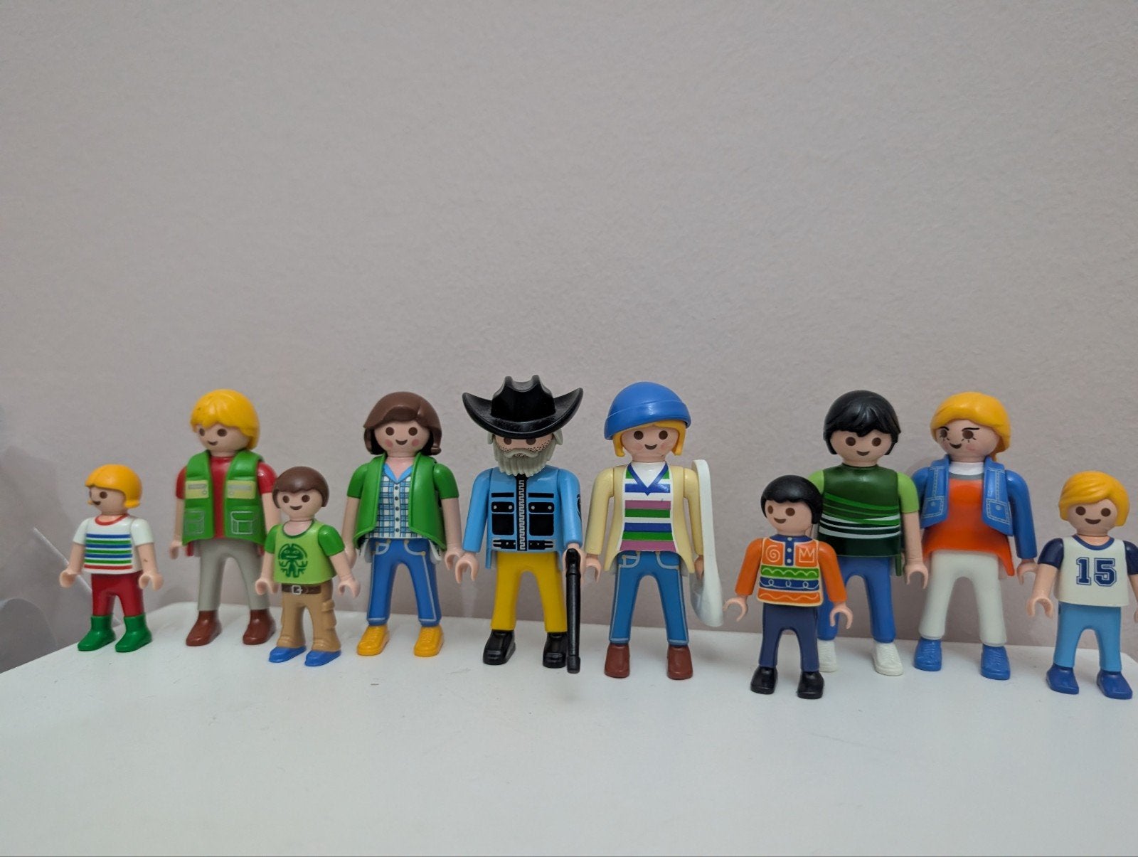 Playmobil familie opstellingen , gezin met opa en oma., Complete set, Ophalen of Verzenden, Zo goed als nieuw, Figuren