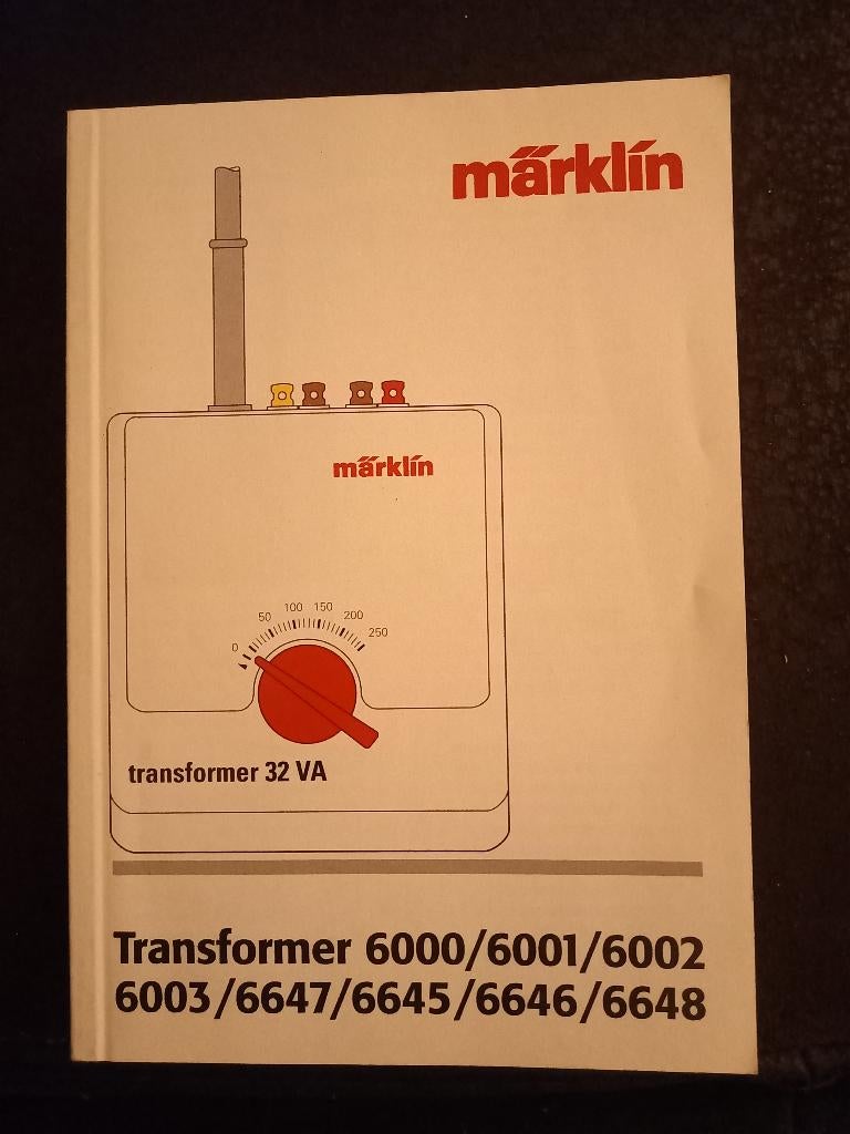 Marklin boekje transformer, Wisselstroom, Nieuw, Märklin, Boek, Tijdschrift of Catalogus