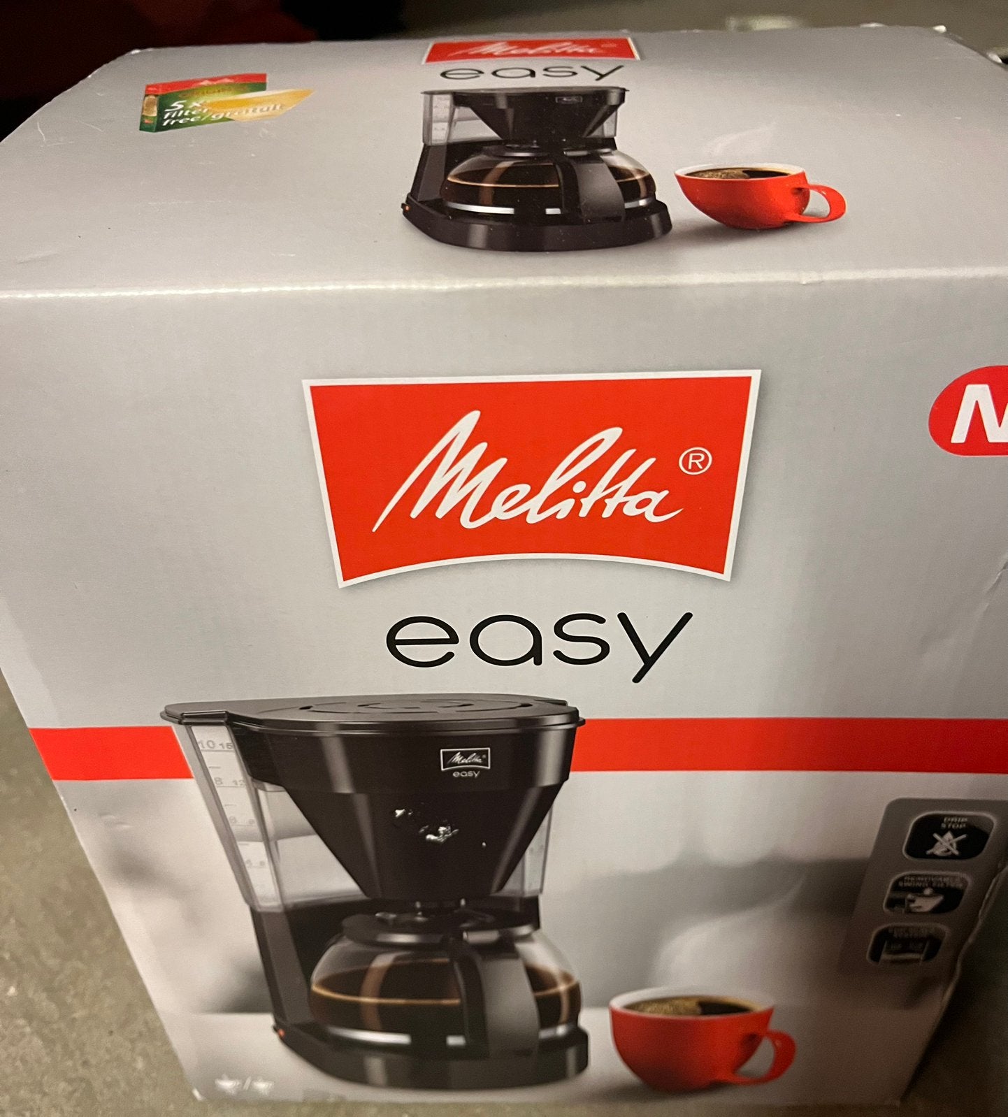 Melitta koffiezetapparaat, Afneembaar waterreservoir, Gemalen koffie, Ophalen of Verzenden, 4 tot 10 kopjes
