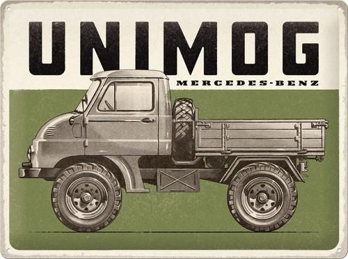 Unimog Mercedes Vintage Truck relief metalen reclamebord, Ophalen of Verzenden, Gebruikt, Auto's