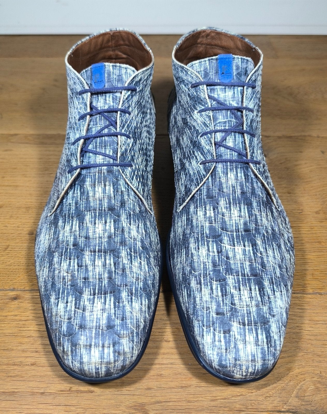 Floris van Bommel halfhoge herenschoenen maat 9,5 / 44, Ophalen, Blauw, Floris van Bommel, Zo goed als nieuw