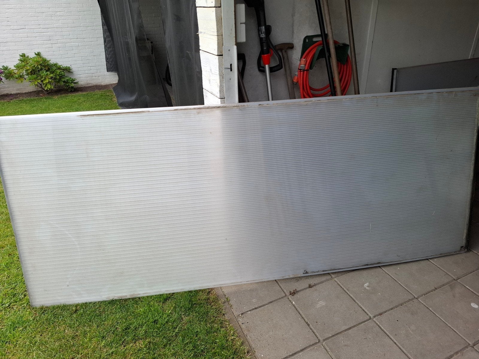 4 Polycarbonaat platen 2,5m x 98cm, Doe-het-zelf en Verbouw, Platen en Panelen, Ophalen of Verzenden, Gebruikt, Overige materialen