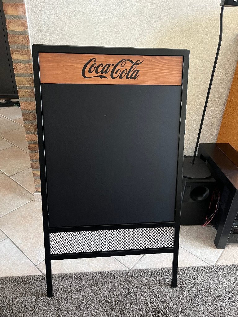 Coca-Cola stoepbord , krijtbord , reclame bord ., Verzamelen, Merken en Reclamevoorwerpen, Ophalen, Gebruikt, Reclamebord