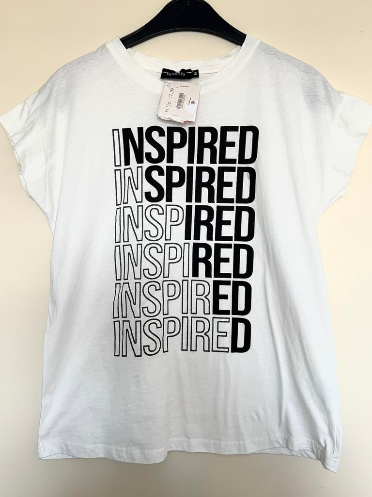 Terstal inspired t-shirt maat M nieuw, Kleding | Dames, T-shirts, Gedragen, Maat 38/40 (M), Wit, Korte mouw, Verzenden