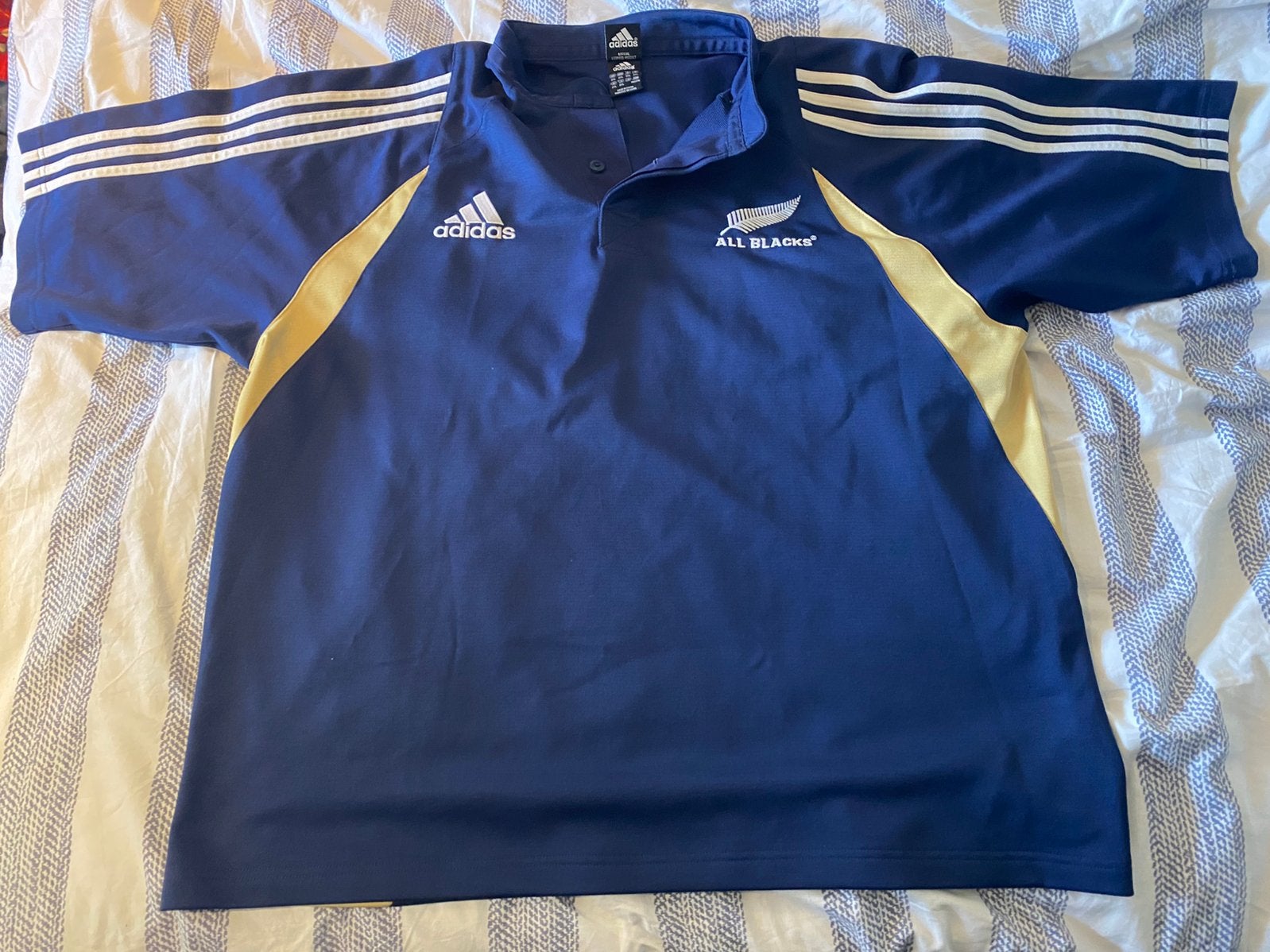 All Blacks Donkerblauw Rugby Shirt (XXL), Verzenden, Zo goed als nieuw, Kleding