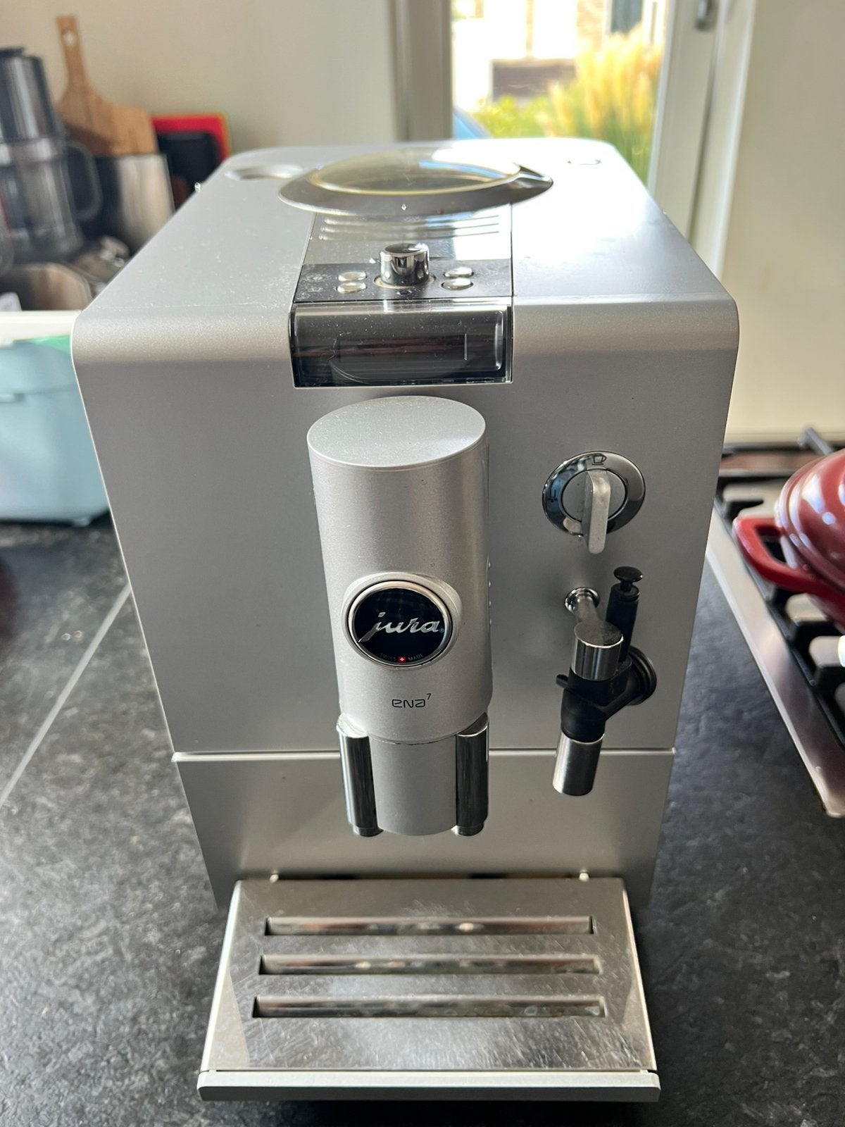 Jura Ena 7 werkend maar toe aan schoonmaakbeurt., Witgoed en Apparatuur, Koffiezetapparaten, Ophalen, Gebruikt, Koffiemachine