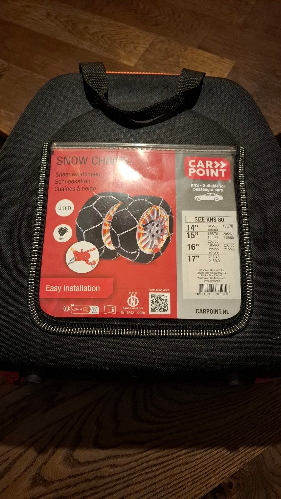 Carpoint sneeuwkettingen 9mm KNS 80 - 1x kort gebruikt, Auto diversen, Ophalen, Gebruikt