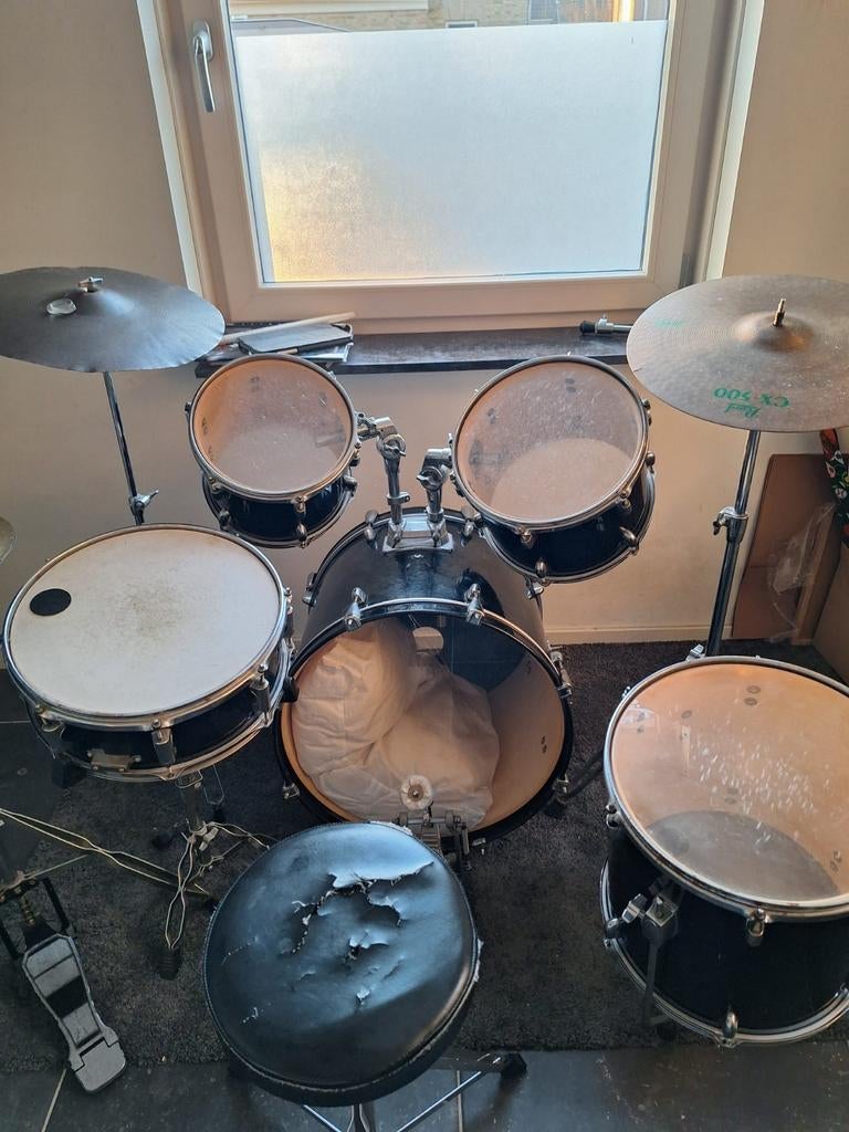 Compleet drumstel voor kinderen - klaar om te rocken!, Muziek en Instrumenten, Drumstellen en Slagwerk, Ophalen, Gebruikt, Overige merken
