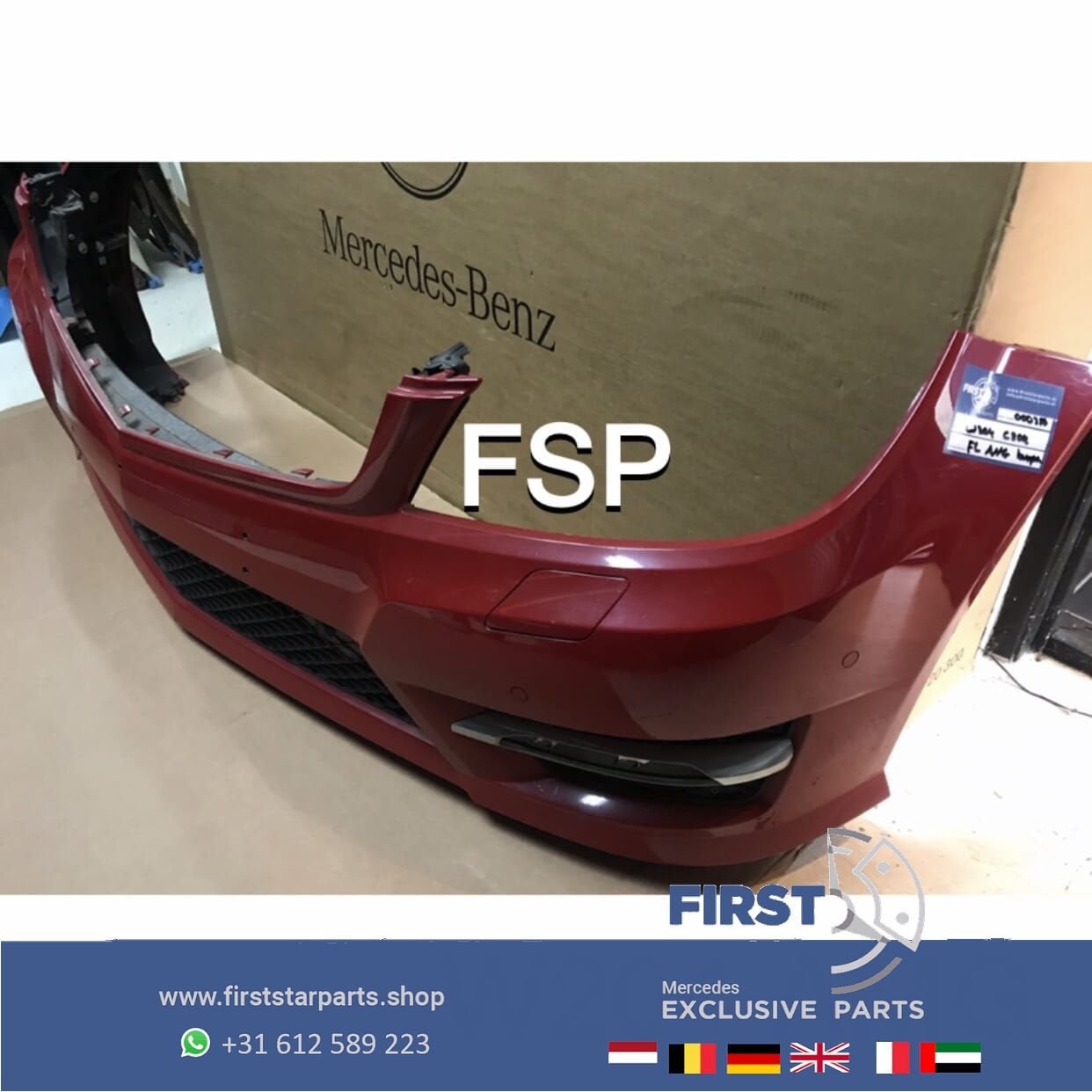 W204 C204 FACELIFT AMG VOORBUMPER COMPLEET origineel Mercede, Gebruikt, -, Voor, Ophalen of Verzenden