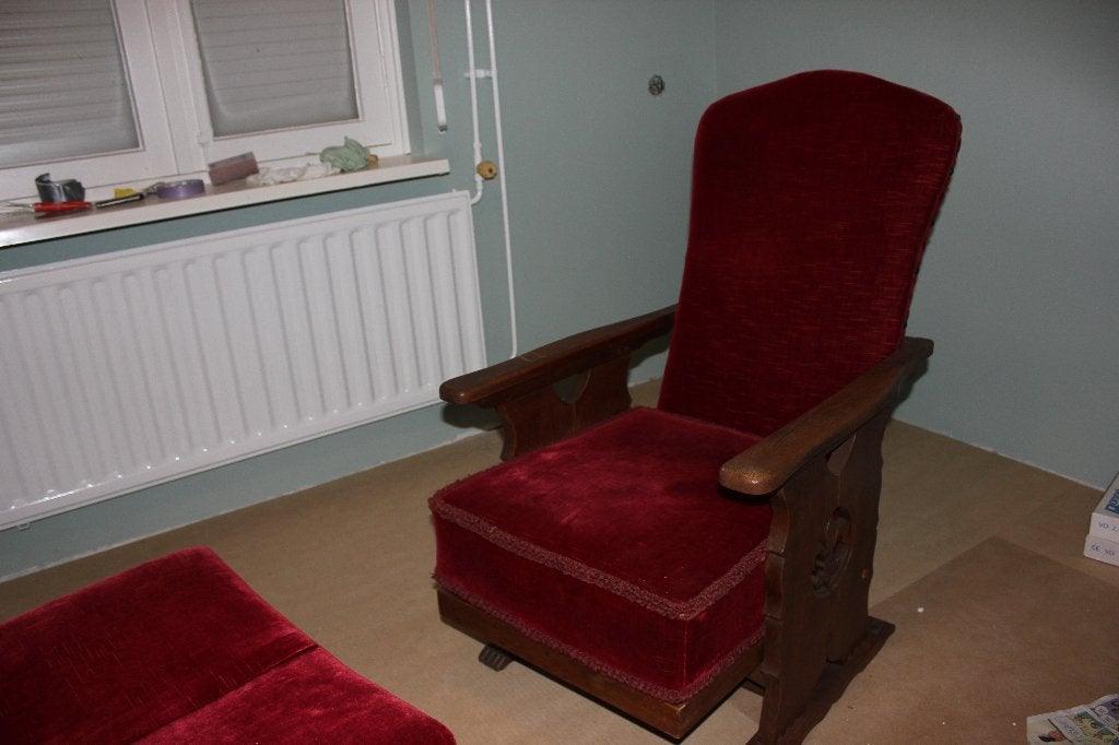 Antieke stoelen met voetenbank en tafel, Antiek en Kunst, Ophalen