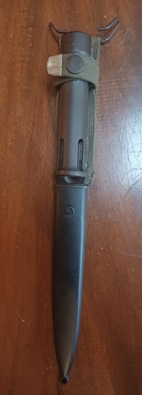 Bajonet voor FAL geweer met schede, Ophalen of Verzenden, Landmacht, Nederland, Mes of Dolk